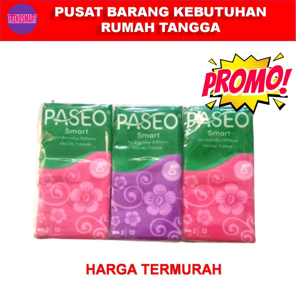 TISU TISUE TISSUE SAKU MINI PASEO FACIAL SUPPLIER TOKO GROSIR PERABOTAN  PERLENGKAPAN RUMAH TANGGA | Shopee Indonesia