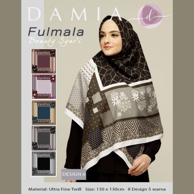 COD Hijab Jilbab Kerudung Segiempat Segi Empat Jumbo Lebar Besar Damia