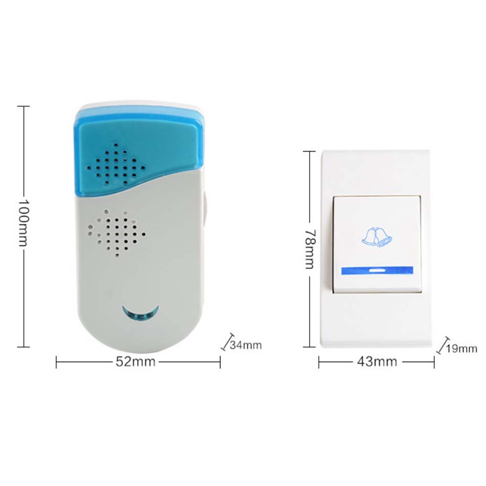 SH Door Bell chime Wireless V-ZORR Bel Pintu Rumah Tanpa Kabel | Shopee  Indonesia