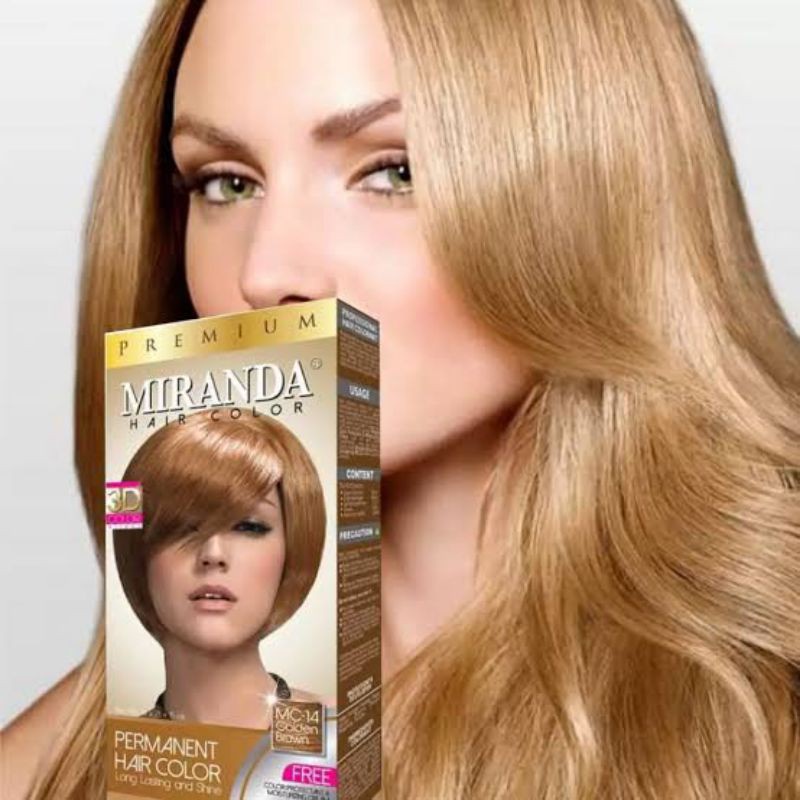 Jual Miranda Permanent Hair Color Mc-14 Golden Brown / Coklat Emas 30Ml / Pewarna Rambut / Cat Rambut / Semir Rambut / Perawatan Rambut | Shopee Indonesia