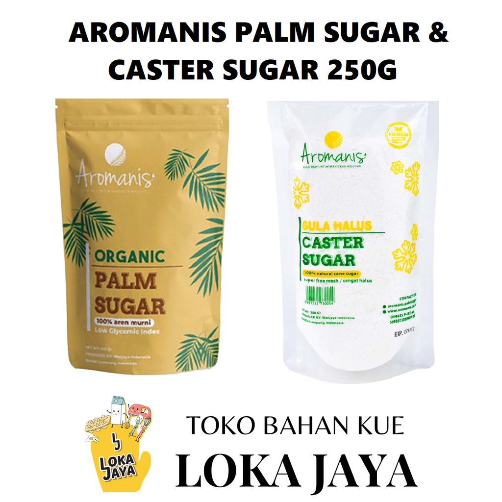 Jual AROMANIS CASTER SUGAR PALM SUGAR 250 GR Shopee Indonesia
