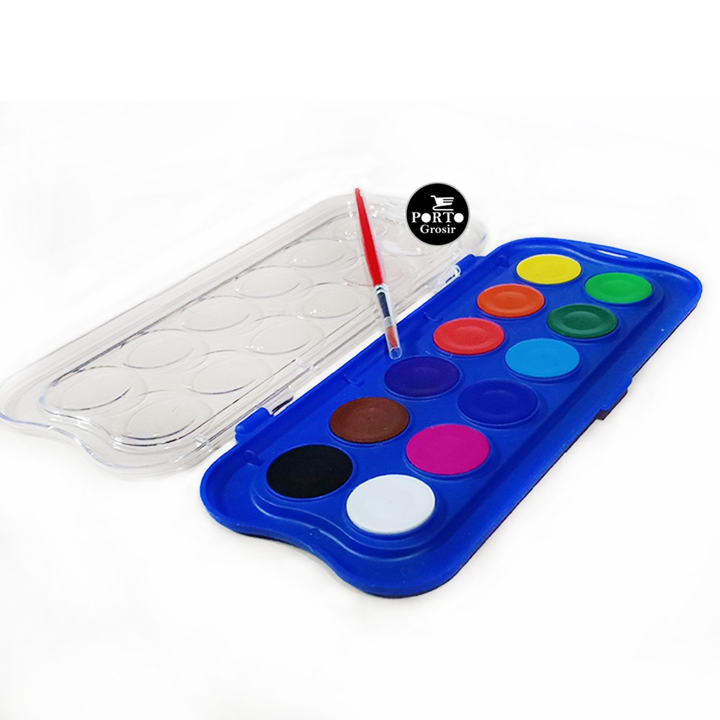Giotto Acquerelli Mini 12 Watercolor Water Colour Cake Cat Air Pocket Padat Shopee Indonesia