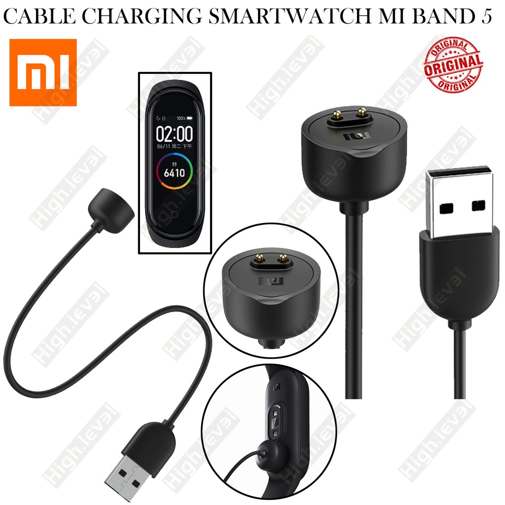 Jual Kabel Charger SMARTWATCH XIAOMI MI BAND 5 ORIGINAL Shopee Indonesia