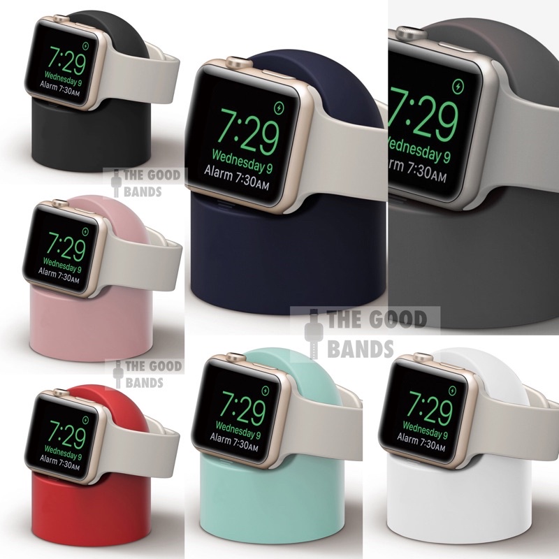 Jual Holder Dock Apple Watch Charging Station Sillicone Dock Holder Cable Stand Silikon Docking Charger | Shopee Indonesia