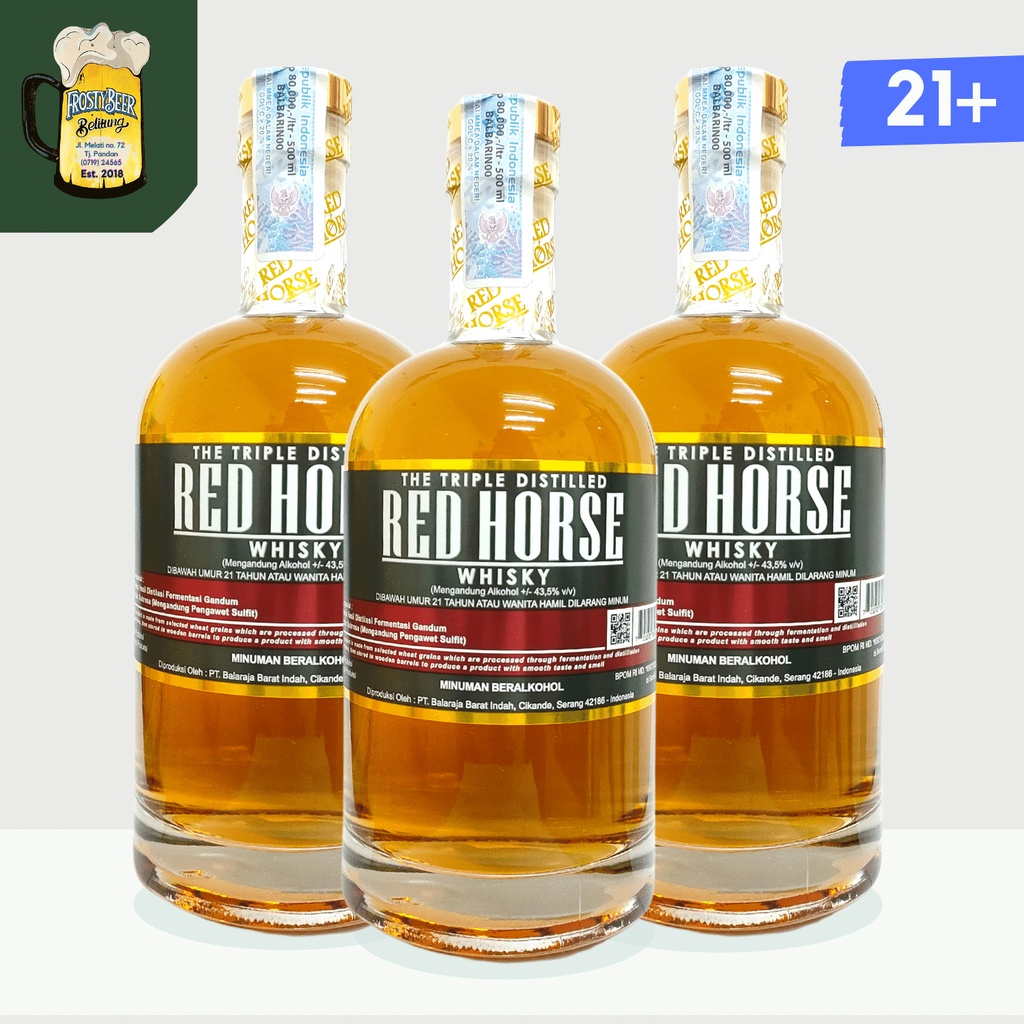Jual Red Horse Whisky 43.5 500 ml Whisky Wiski Whiskey Shopee