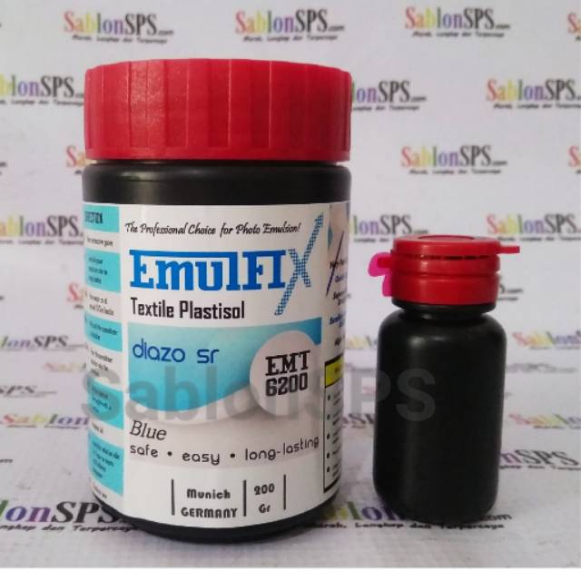 Jual OBAT AFDRUK SABLON EMULFIX TEXTILE PLASTISOL BLUE 200gr  Indonesia|Shopee Indonesia