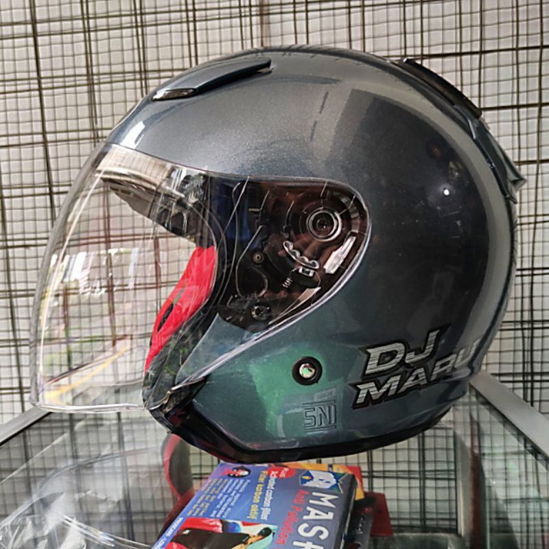 Jual kaca helm ink Centro / Kaca Kyt Dj Maru Silver plus RACHET
