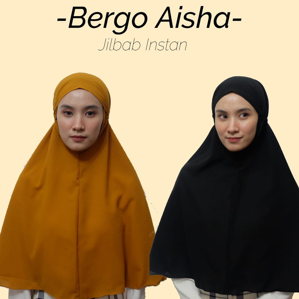 Jilbab Instan Bergo Maryam Diamond tali Size Besar Shopee Indonesia