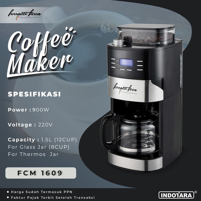 Mesin Kopi / Coffee Maker Ferratti Ferro FCM1609 Shopee Indonesia