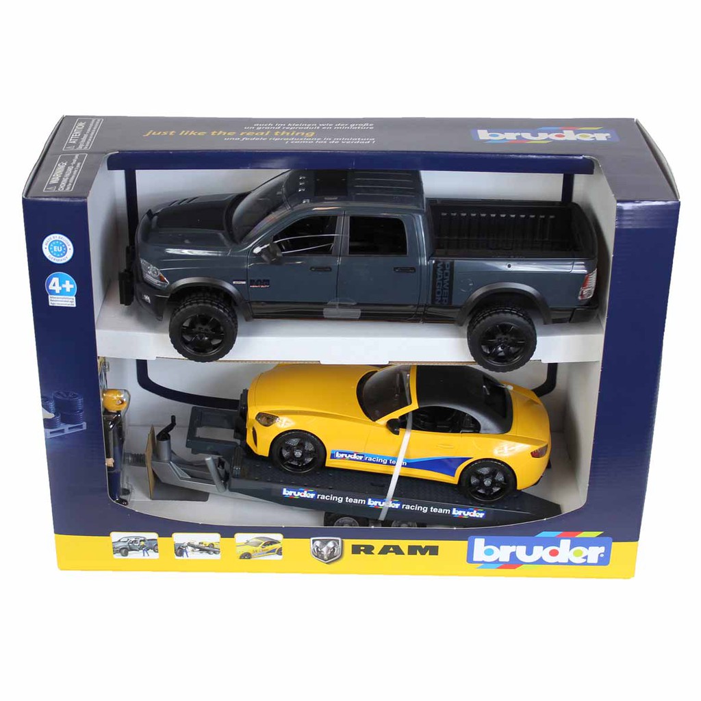 Jual Bruder 2504 Ram 2500 Power Wagon With Yellow Racing Team Roadster | Shopee Indonesia