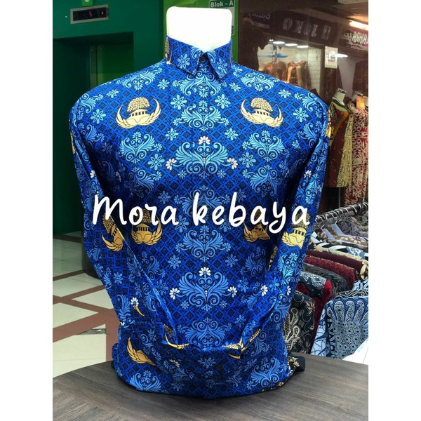 Jual Korpri pria terbaru 2022_batik korpi pria katun 40S_seragam korpi Shopee Indonesia