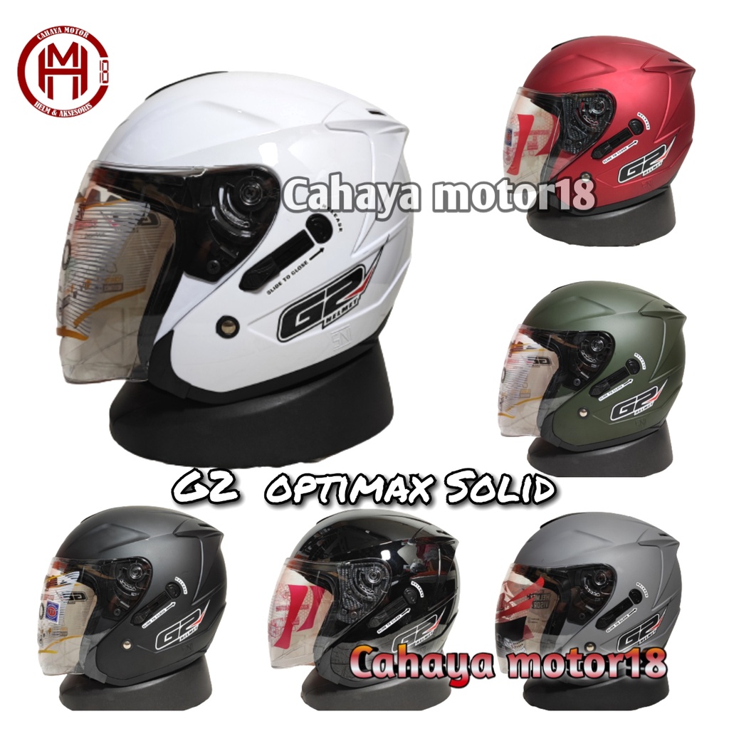 Jual HELM G2 OPTIMAX DOUBLE VISORHALF FACE MODEL INK DINAMIC Shopee
