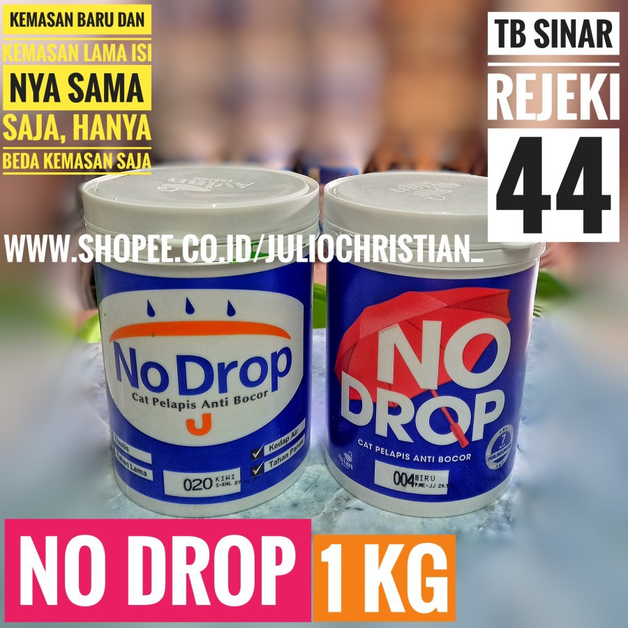 NO DROP KILOAN KALENG 1 KG WARNA READY MIX CAT PELAPIS ANTI BOCOR  WATERPROOFING NODROP AVIAN BRANDS | Shopee Indonesia