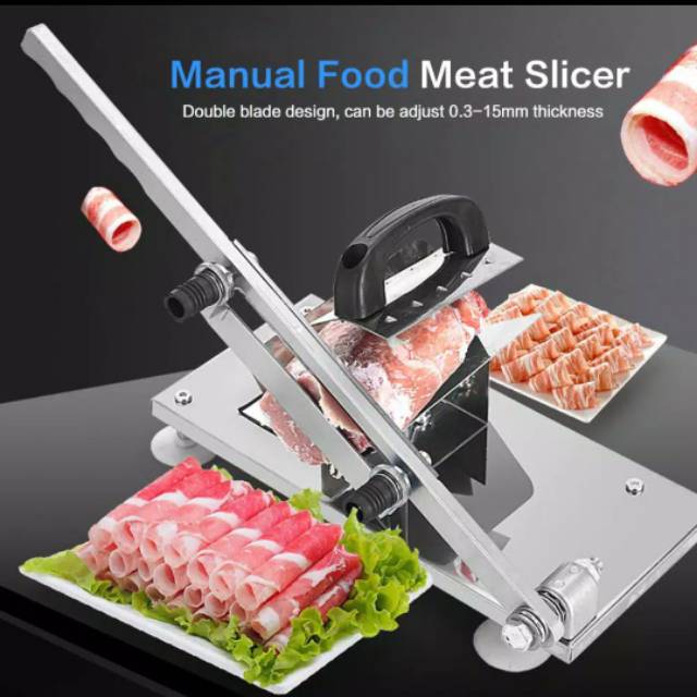 Pengiris Daging Tipis Meat Slicer Manual Yoshinoya Shabu Beef | Shopee  Indonesia
