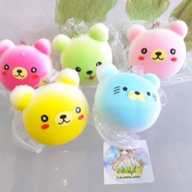 Jual Squishy Beruang Panda Kucing Mini Mainan Anak Skuisi Squisy Squisi Murah Banget | Shopee Indonesia