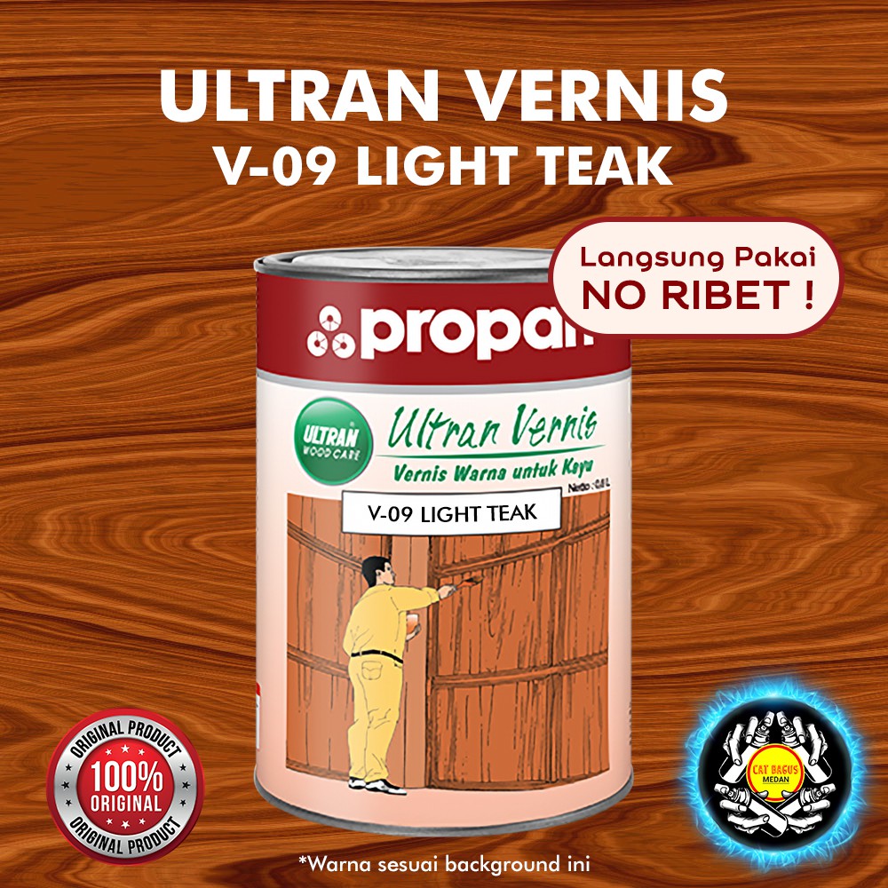 Jual Cat Ultran Vernis Gloss Siap Pakai V-09 Light Teak Plitur Politur Vernish Warna Coklat Muda Jati Pengkilap Kayu Rotan Perabotan Mebel Propan Termurah Di Medan Binjai | Shopee Indonesia