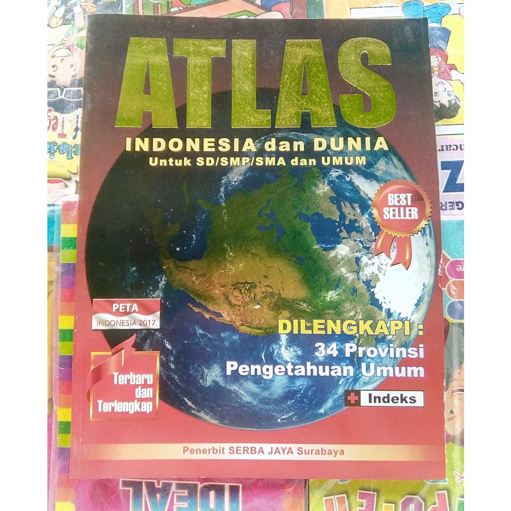 Jual BUKU ATLAS INDONESIA DAN DUNIA Untuk SD SMP SMA Dan Umum UKURAN