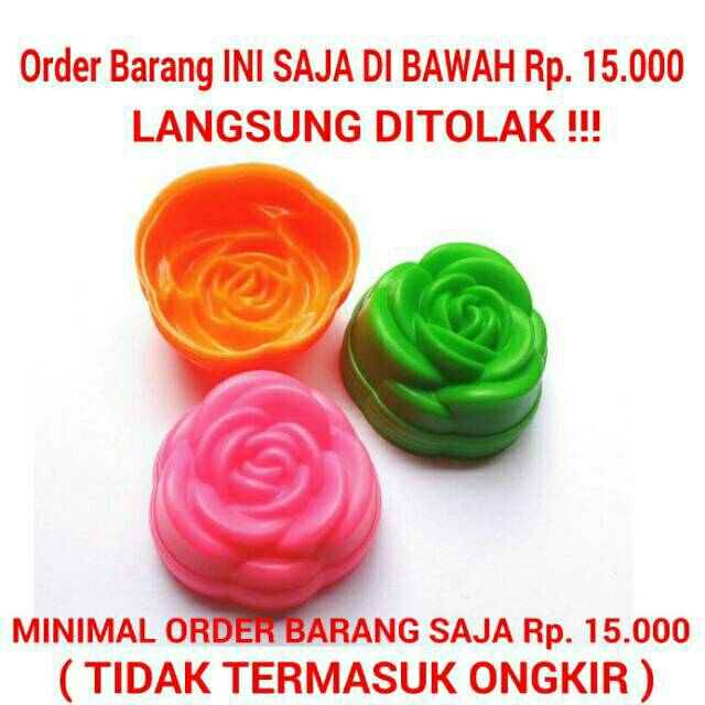 Isi 12 diameter 6.5cm Cetakan Bunga Mawar Bolu Kukus Putu