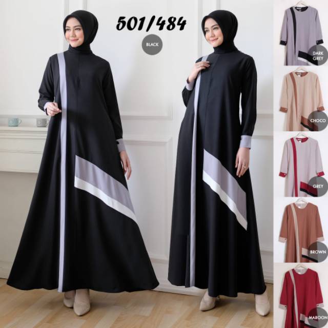 Gamis Simple Wearing Klamby KW super, Heaven Lights KW super Shopee