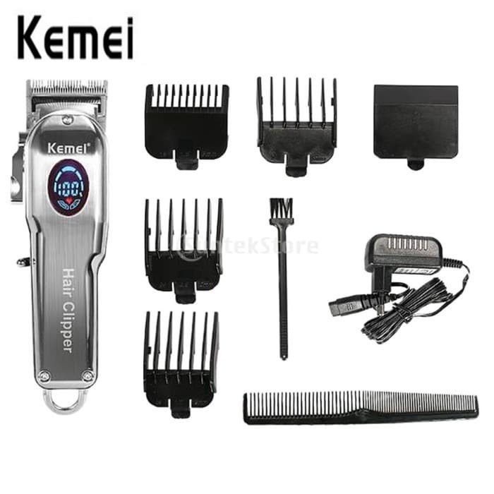 Jual Alat Cukur Rambut Kemei Km2002 Professional Rechargeable Electric Hair Clipper Cordless | Shopee Indonesia