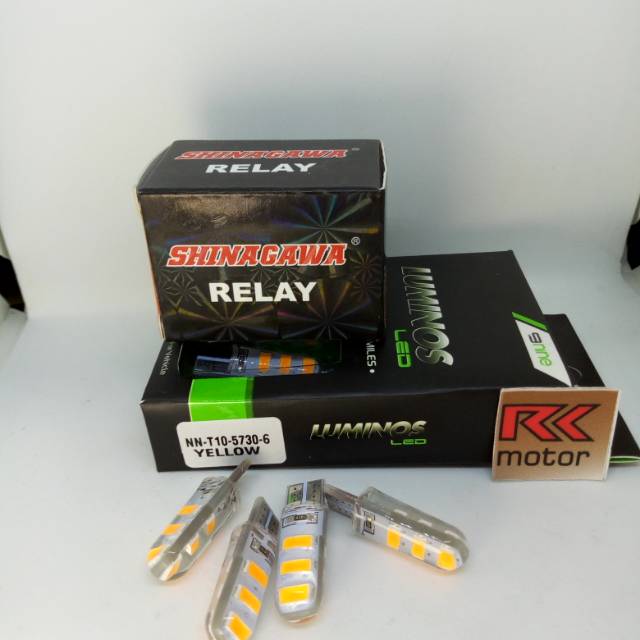 Paket Lampu sein LED t10 dan flasher untuk motor Shopee