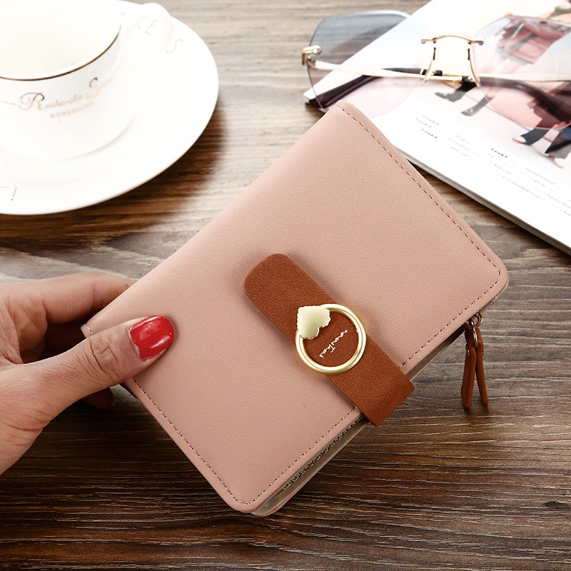 DOMPET KECIL WANITA KULIT PINK IMPORT KOREA MURAH BRANDED