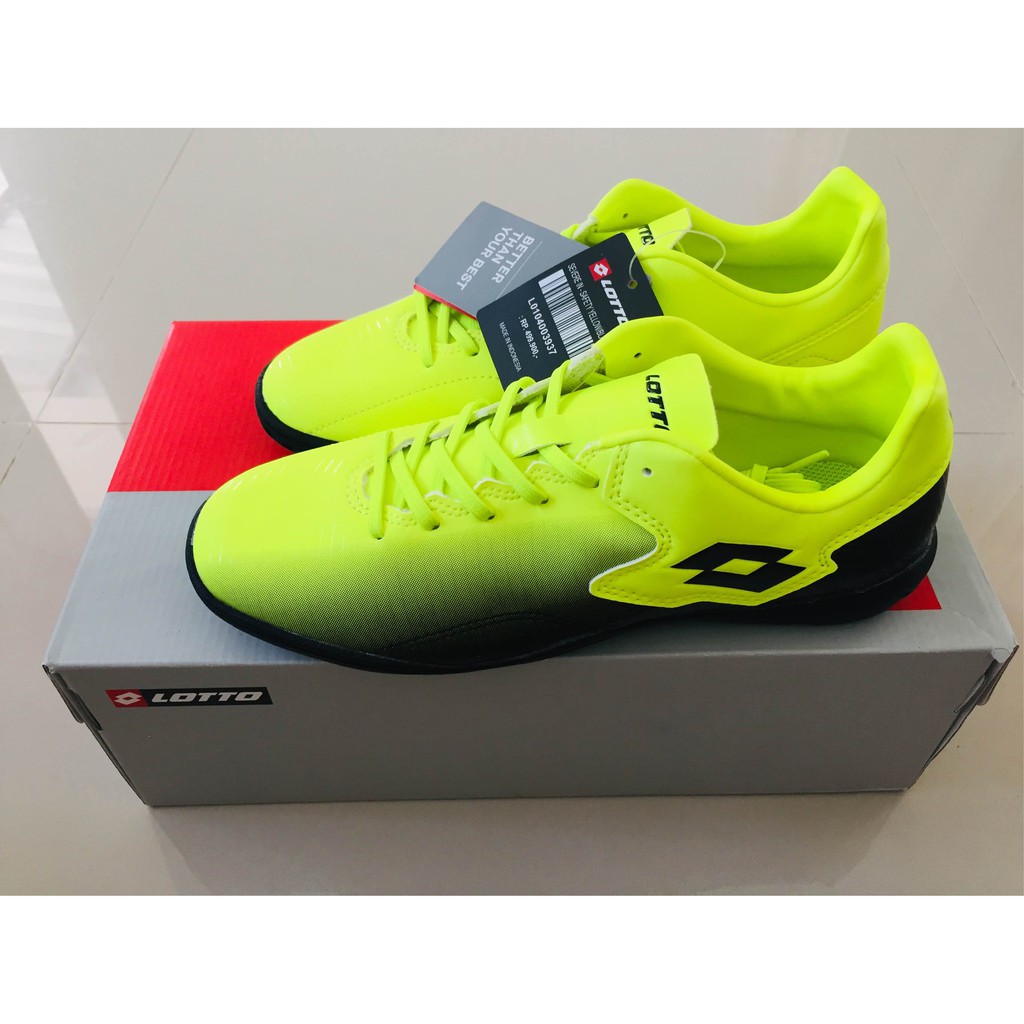 Sepatu Futsal Lotto Severe Safety Yellow Original Shopee