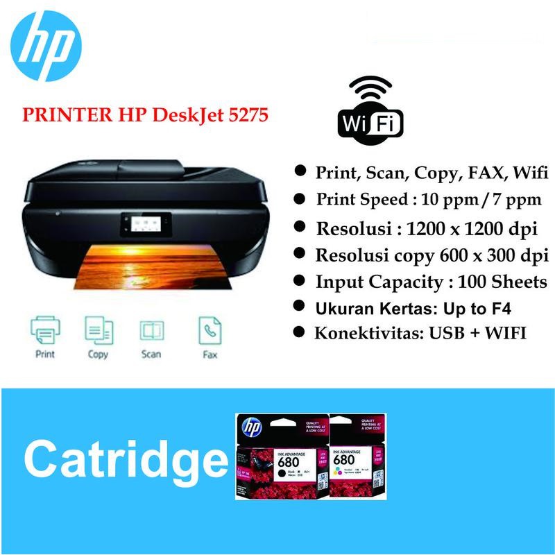Jual PRINTER HP DeskJet Ink Advantage 5275 AllinOne Printer ( M2U76B