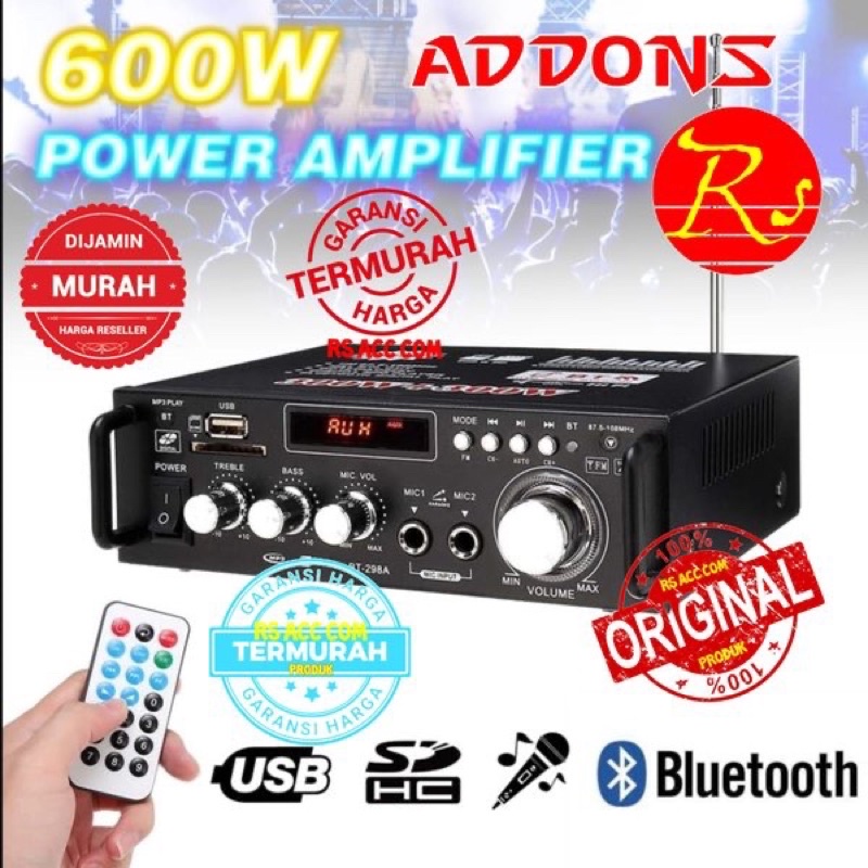 Jual Amplifier karaoke Cafe addons bluetooth 600watt original Shopee