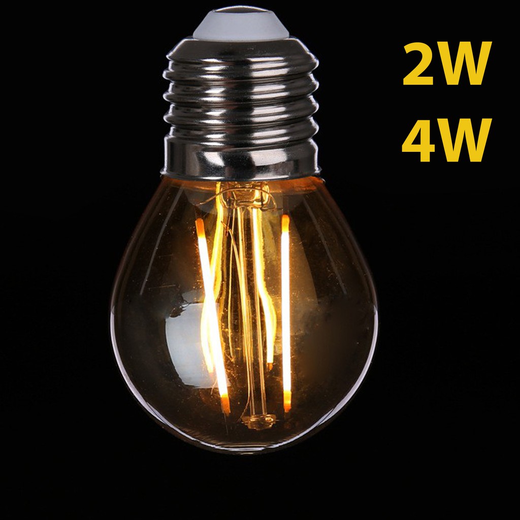 lampu LED bulb bohlam edison / cafe / filamen / antik / pijar G45 2W 2 watt  4w 4 watt | Shopee Indonesia