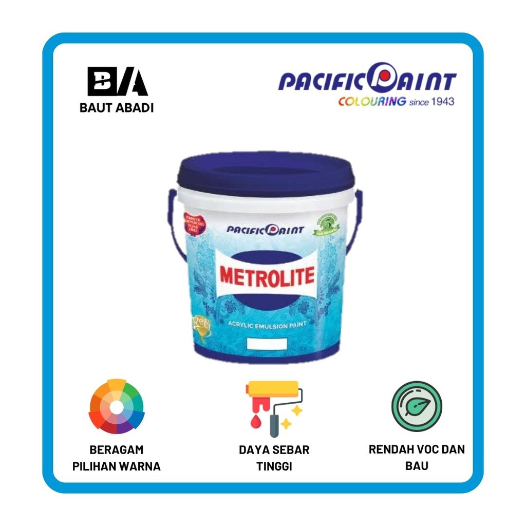 Jual Cat Tembok Metrolite 25 kg 000 Putih Shopee Indonesia