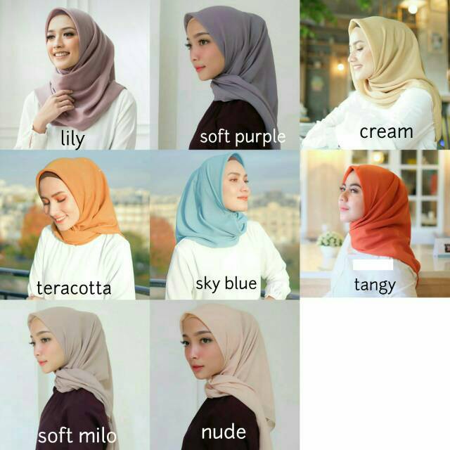 20+ Inspirasi Warna Jilbab Bella Square Milo My Red Gummi Bear