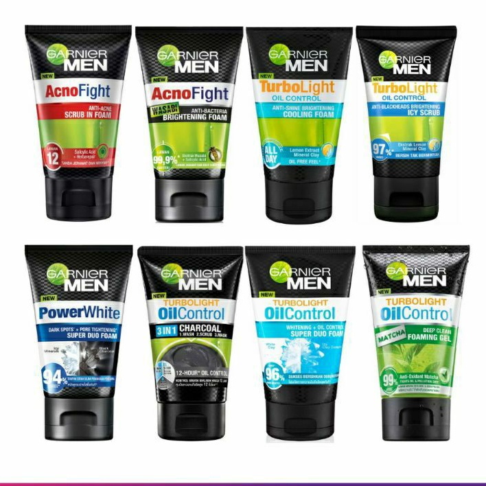Jual GARNIER MEN Facial Wash Control Icy, Acnofight, Wasabi, Power