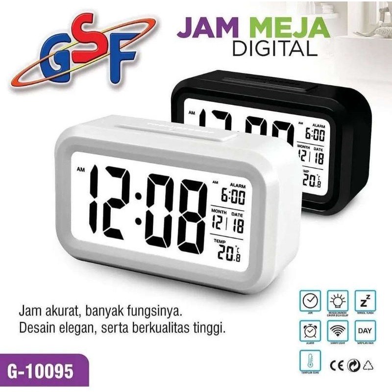 Jual Jam Meja Digital / Jam Weker Pintar / Digital Smart Alarm Clock