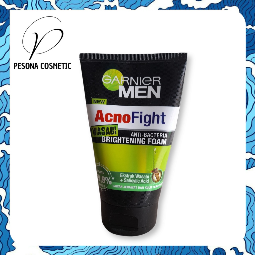 Jual GARNIER MEN ACNO FIGHT WASABI BRIGHTENING FACIAL WASH FOAM