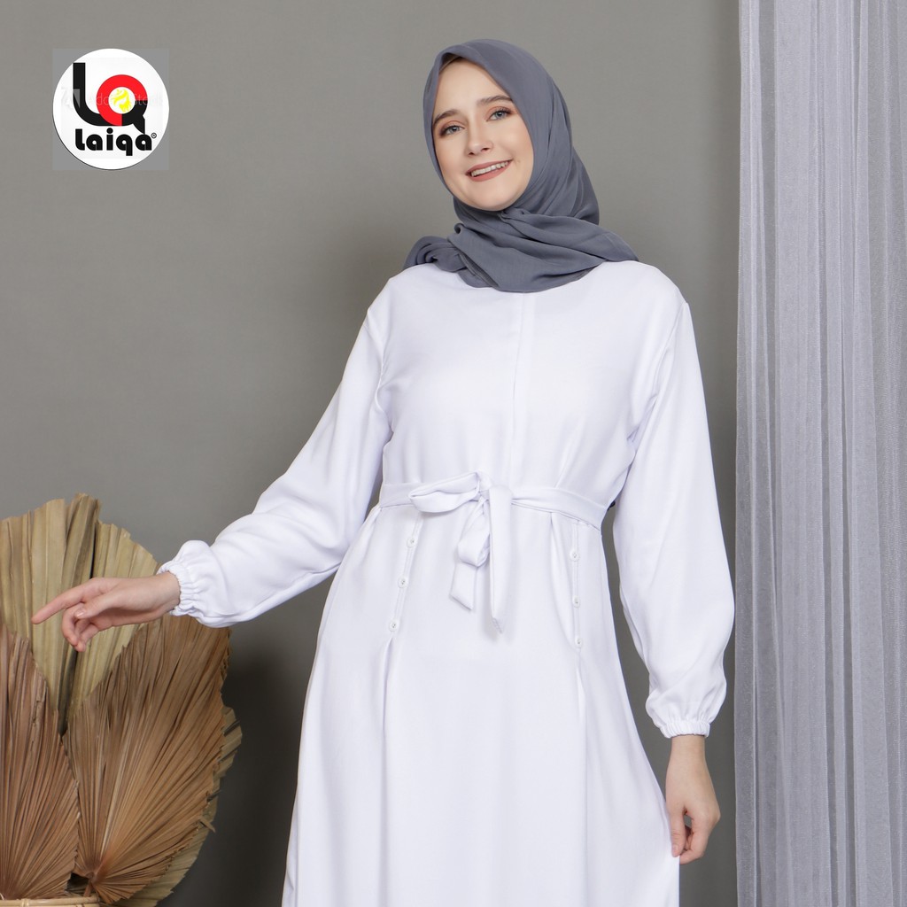 [Promo Flash Sale]SIZEM L XL XXL WHITE MAXI PUTIH GAMIS MANASIK HAJI GAMIS PUTIH LORA A23