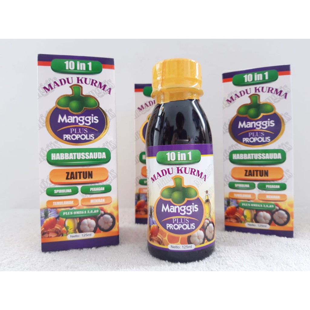 Madu Kurma Manggis plus Propolis 10 in 1 Madu Anak 10 in 1 Manggis