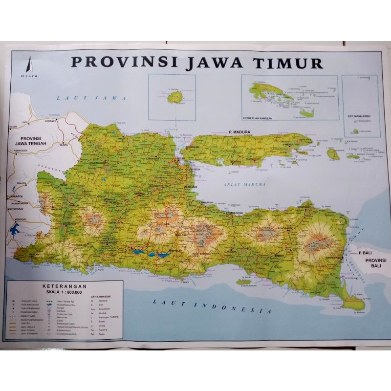 Jual Peta Provinsi Jawa Timur Indonesia|Shopee Indonesia