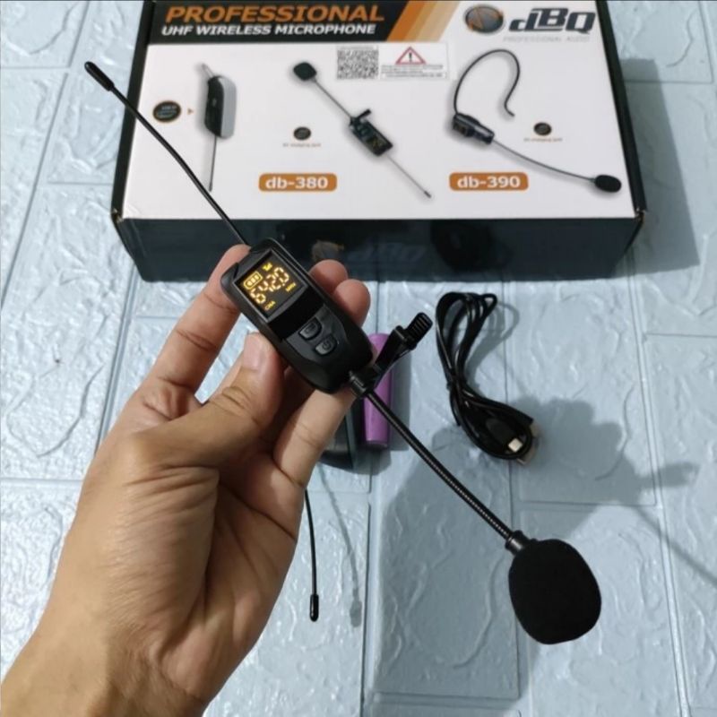 Jual Mic Wireless Jepit Baju Clip On Cepit DBQ DB380 Original DB380 DB