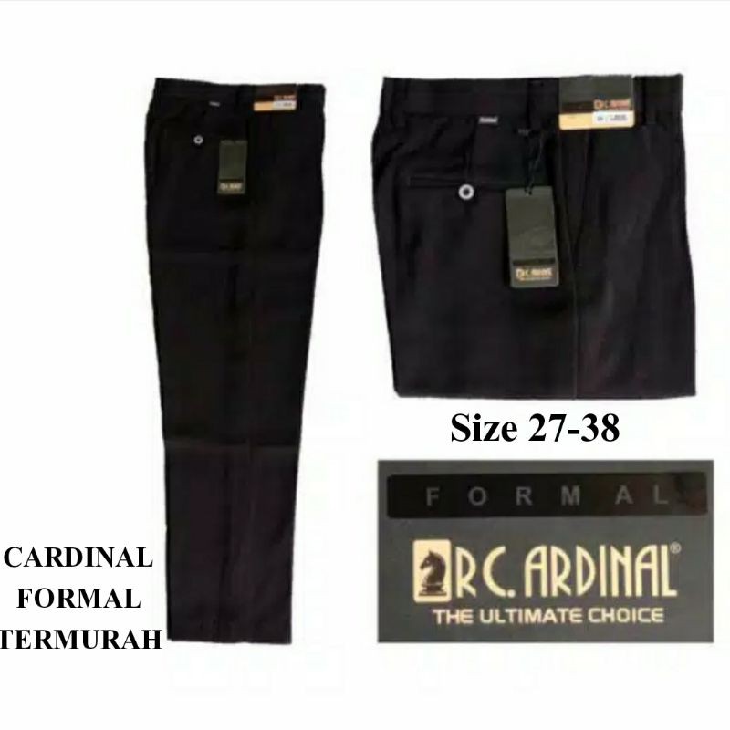Celana CARDINAL panjang celana kerja pria hitam formal kantor size 27 44 Shopee Indonesia