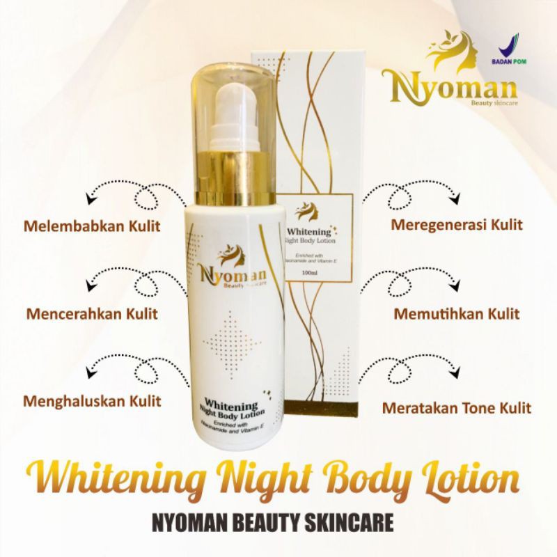 Jual Whitening Night Body Lotion Nyoman Shopee Indonesia