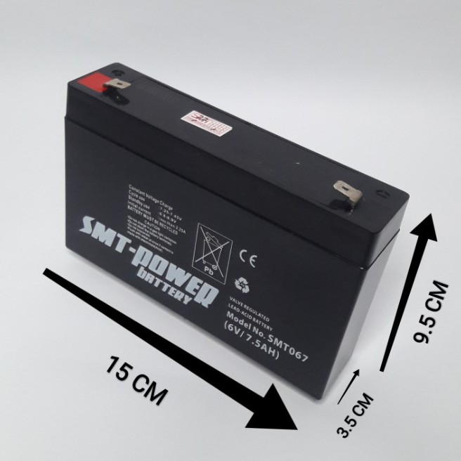 Jual Pusat Smt Baterai Mobil Mainan Aki Anak Accu 6 Volt 7.5 Amper Battery Modul Rc Pliko Jeep Receiver | Shopee Indonesia