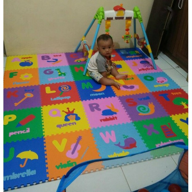 Jual Dijual Mainan Anak Matras Alas Lantai Puzzle Evamats Abjad Gambar Limited Berkualitas | Shopee Indonesia
