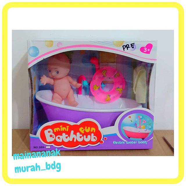 Jual Mainan Mini Fun Bath Tub Electric Water / Bak Mandi Bayi Baterai