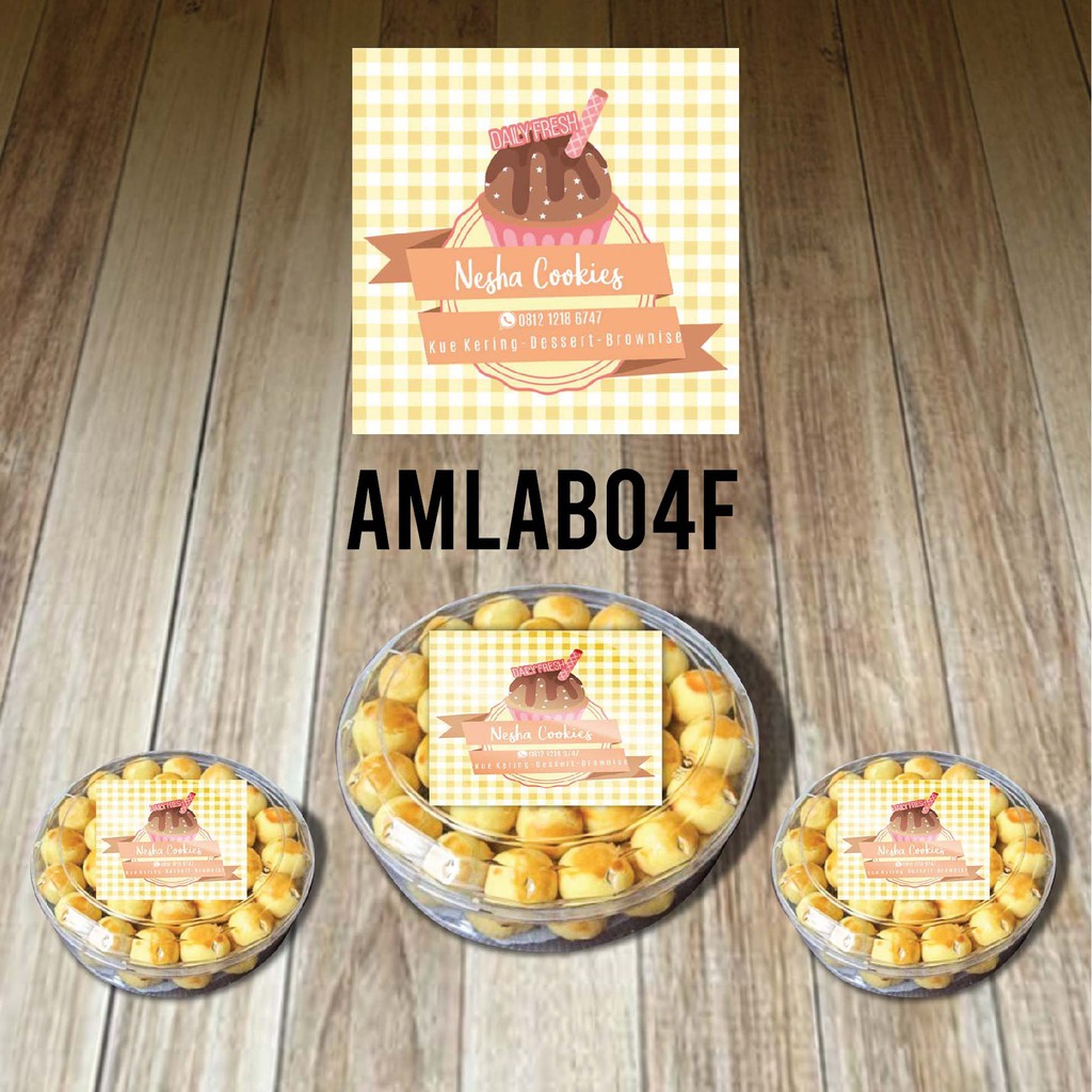 Artomaringi STIKER LABEL KEMASAN / STICKER LABEL KUE KERING AMLAB04E