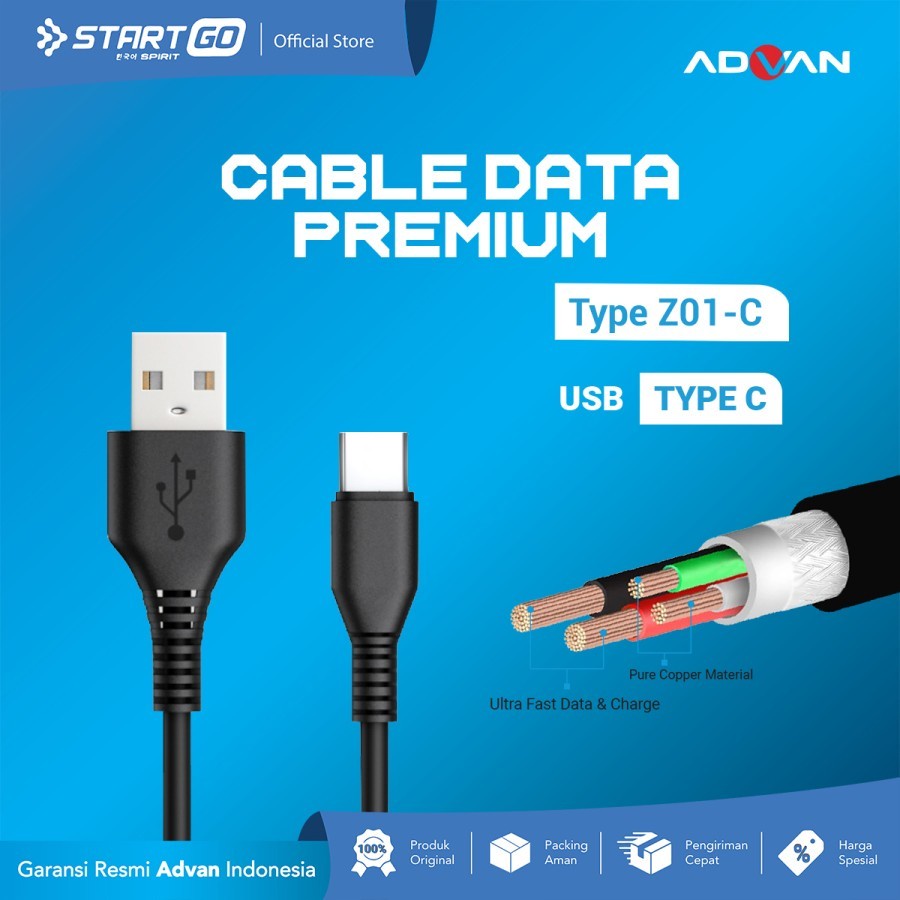 Jual Kabel Data PREMIUM ADVAN STARTGO Z01C Type C Advan START GO