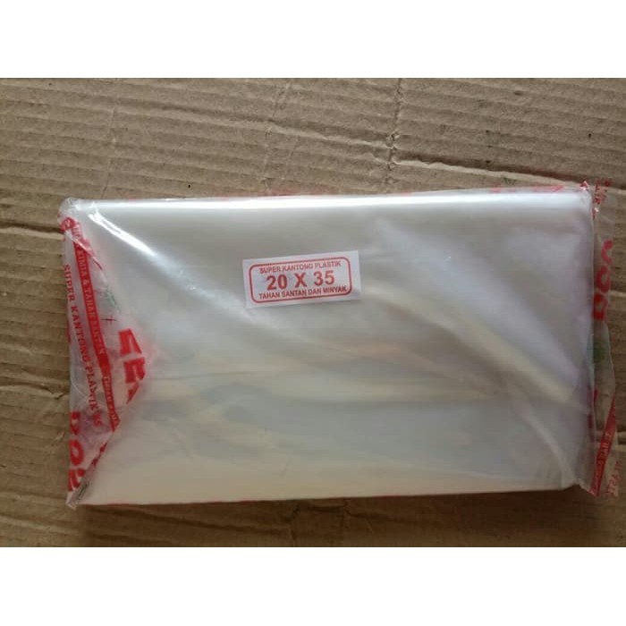 Plastik PE uk 2kg /20x35, kantong Gula, Plastik ES, plastik Putih