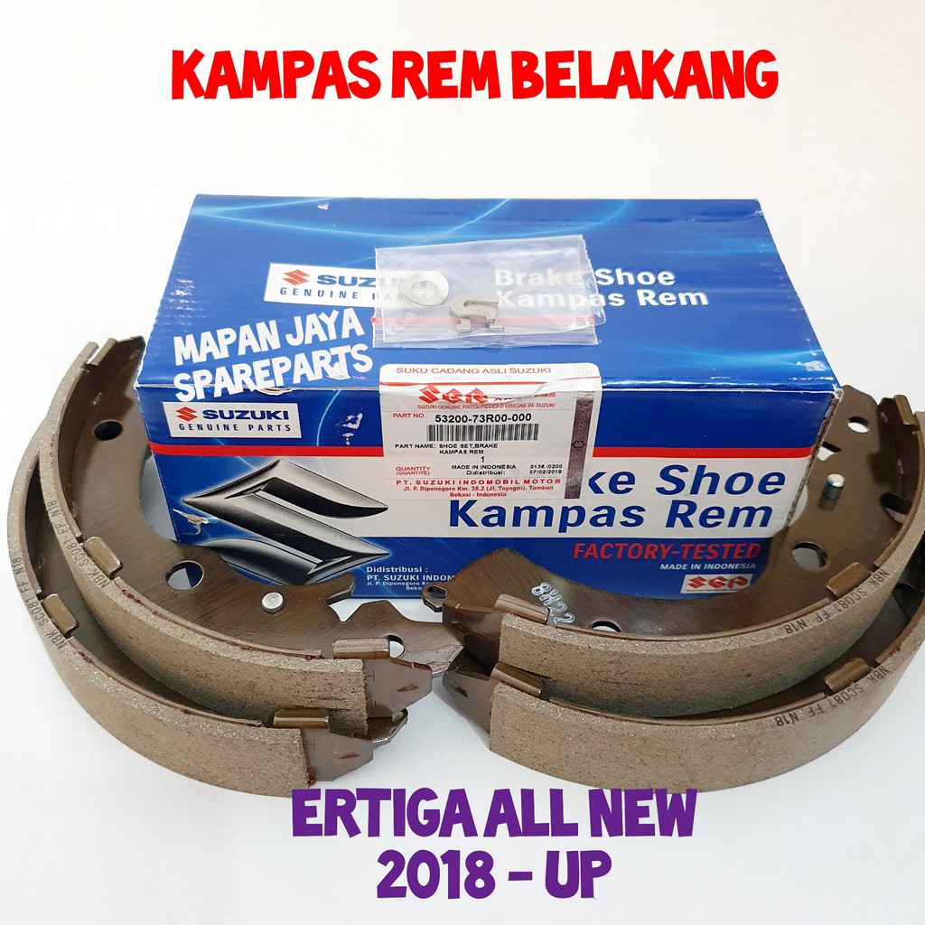 Jual BRAKE SHOE ORIGINAL KAMPAS REM BELAKANG ALL NEW ERTIGA (2018