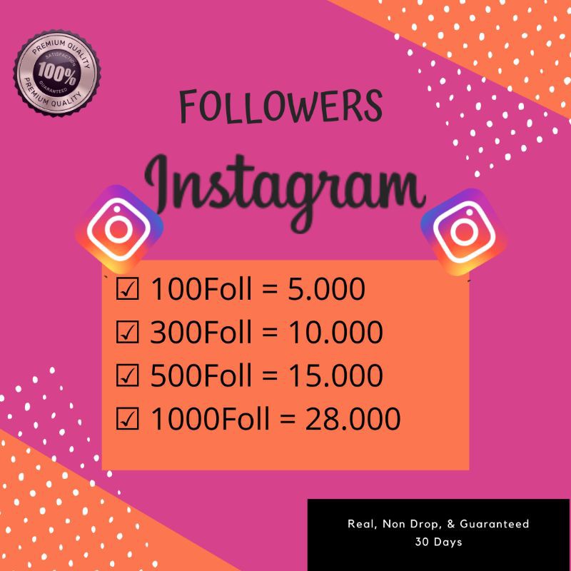 Jual FOLLOWERS REAL INSTAGRAM AKTIF FOLLOWER BERGARANSI