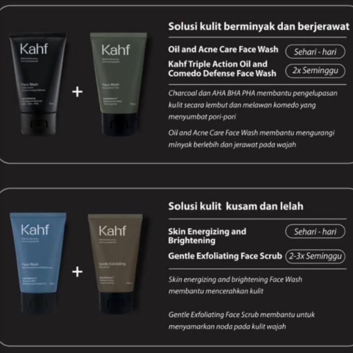 Jual ORIGINAL Kahf Face Wash Oil and Acne / Comedo / Energizing and
